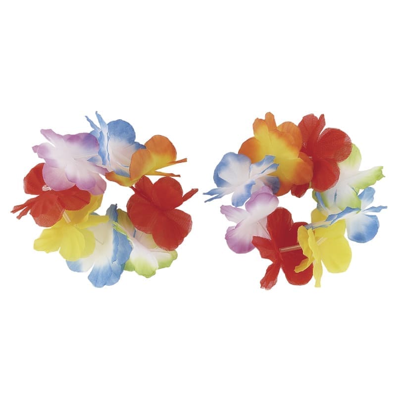 Luau Flower Bracelets Pk2
