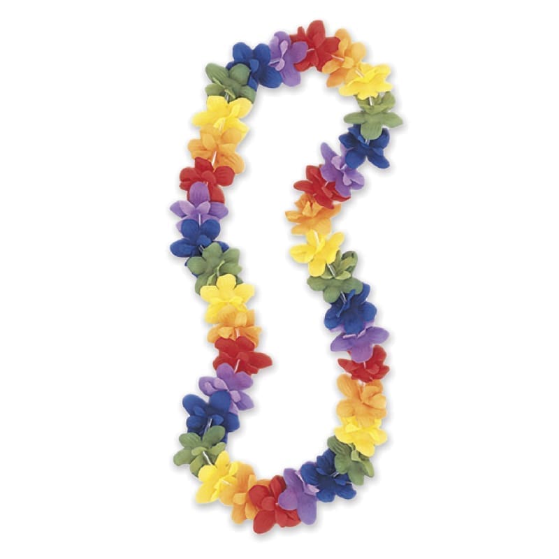 Luau Flower Lei Rainbow