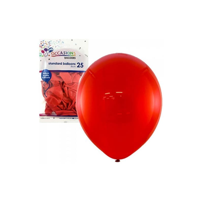 Balloons 30cm Matte Red Pk25