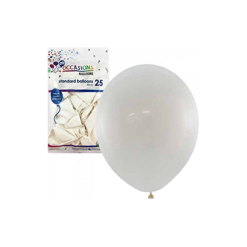 Balloons 30cm Matte White Pk25
