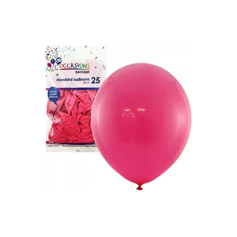 Balloons 30cm Matte Hot Pink Pk25
