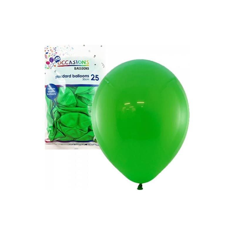 Balloons 30cm Matte Green Pk25
