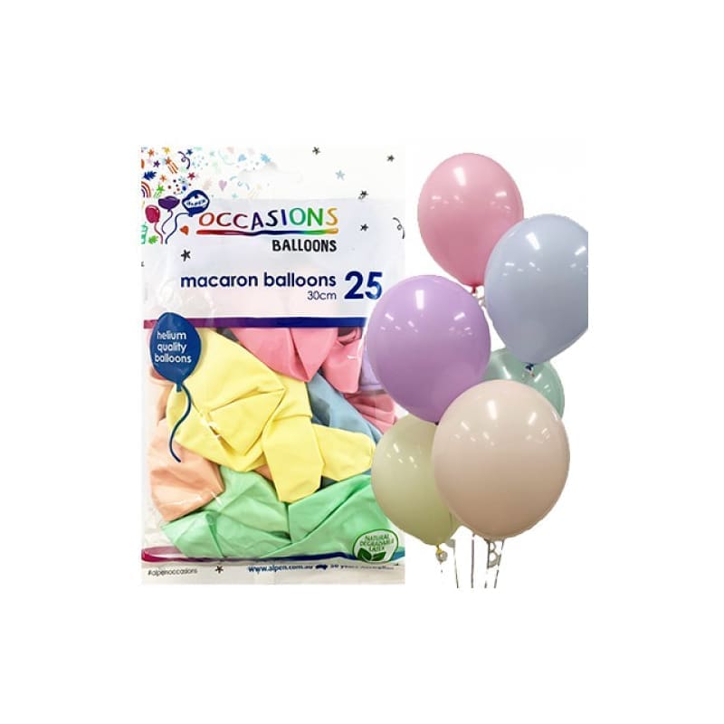 Balloons 30cm Macaron Asst Pk25