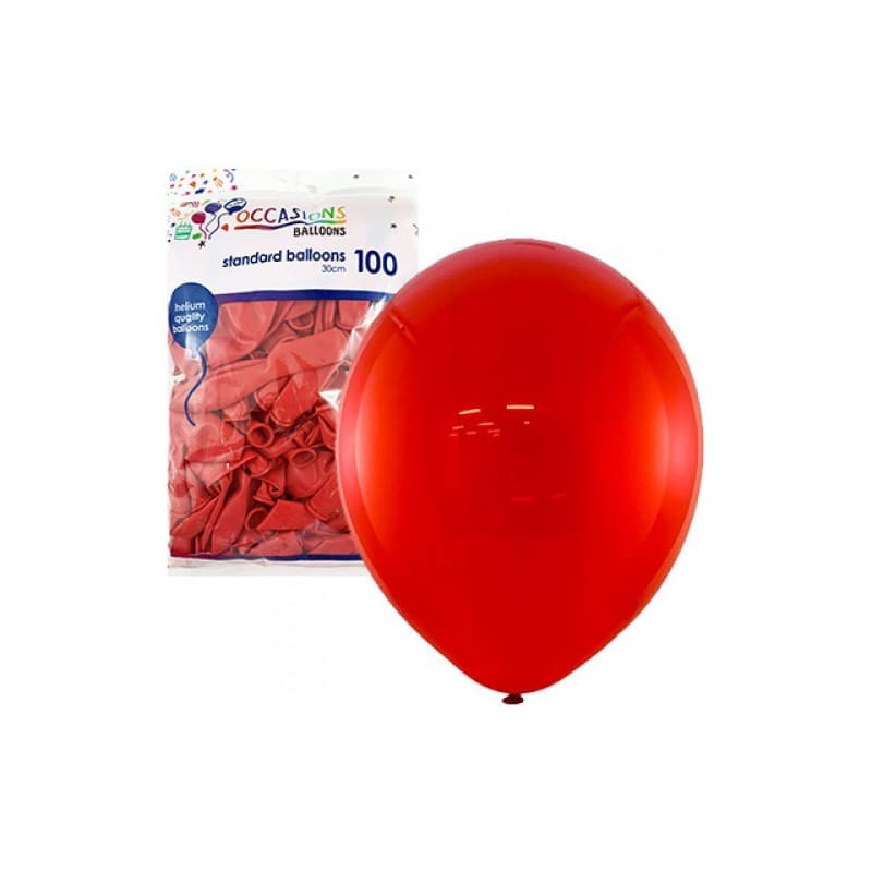 Balloons 30cm Matte Red Pk100