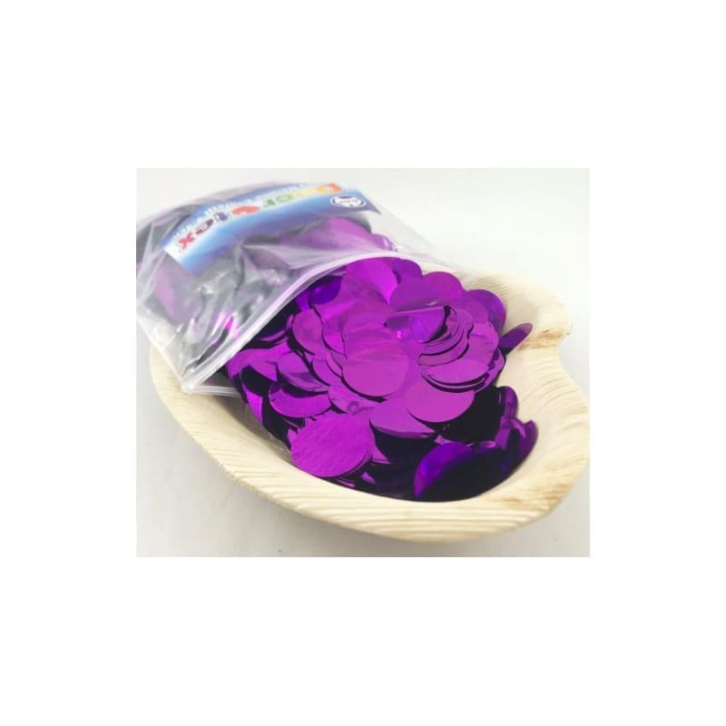 Confetti Foil Round Purple 2.3cm 250g