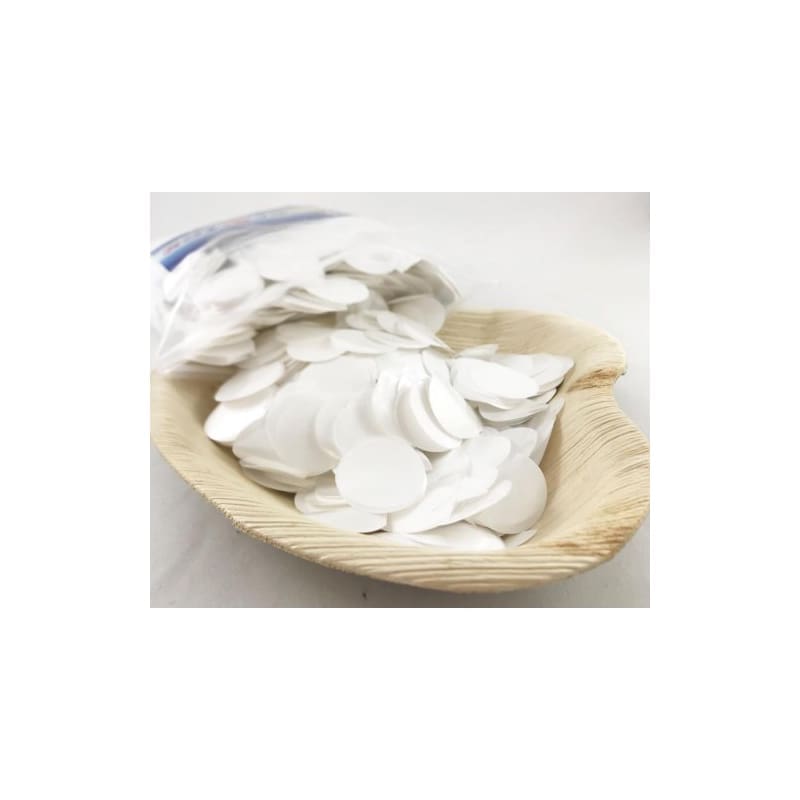 Confetti Foil Round White 2.3cm 250g