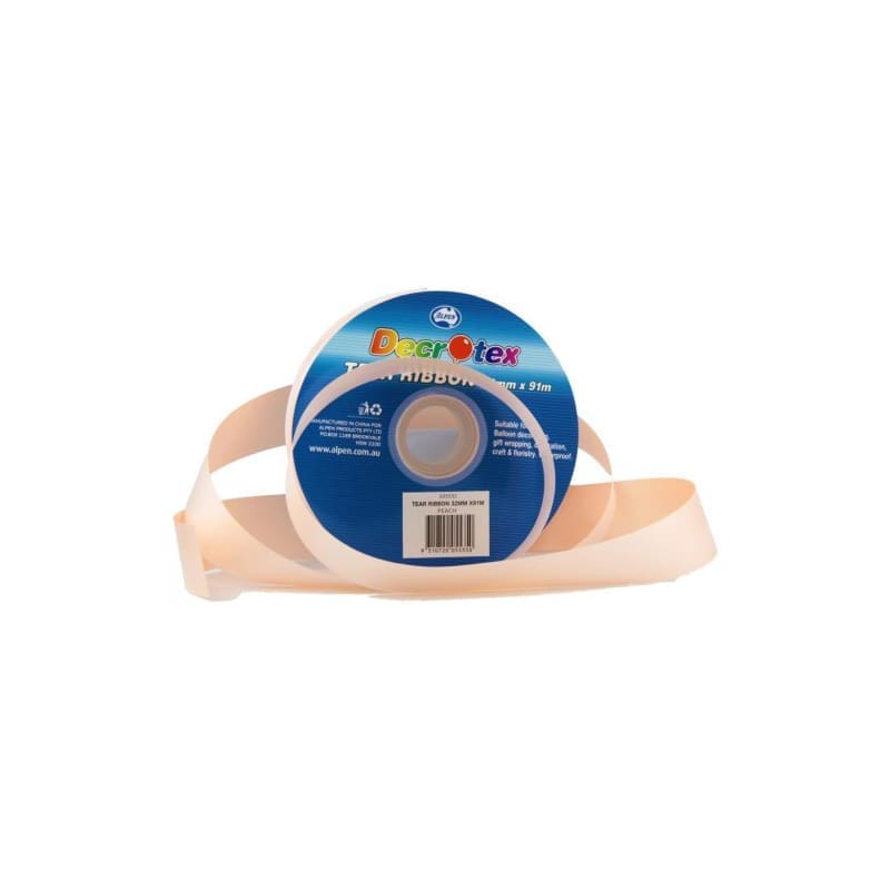 Tear Ribbon Rose Gold Peach 32mm x 91m