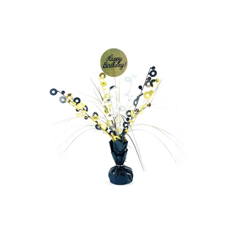 Pick Onion Weight Happy Bday Black Gold