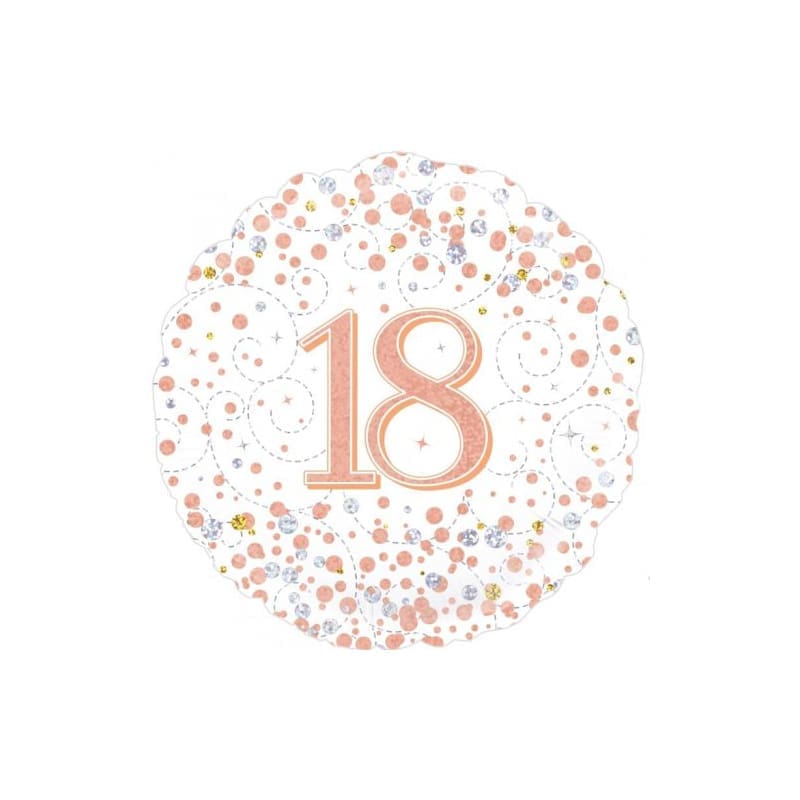 Foil 45cm 18th Sparkling Rose Gold