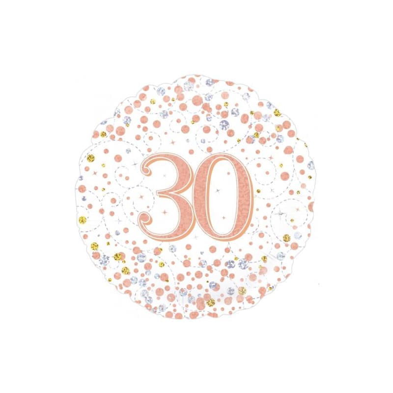 Foil 45cm 30th Sparkling Rose Gold