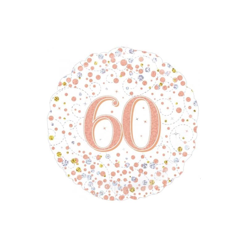 Foil 45cm 60th Sparkling Rose Gold