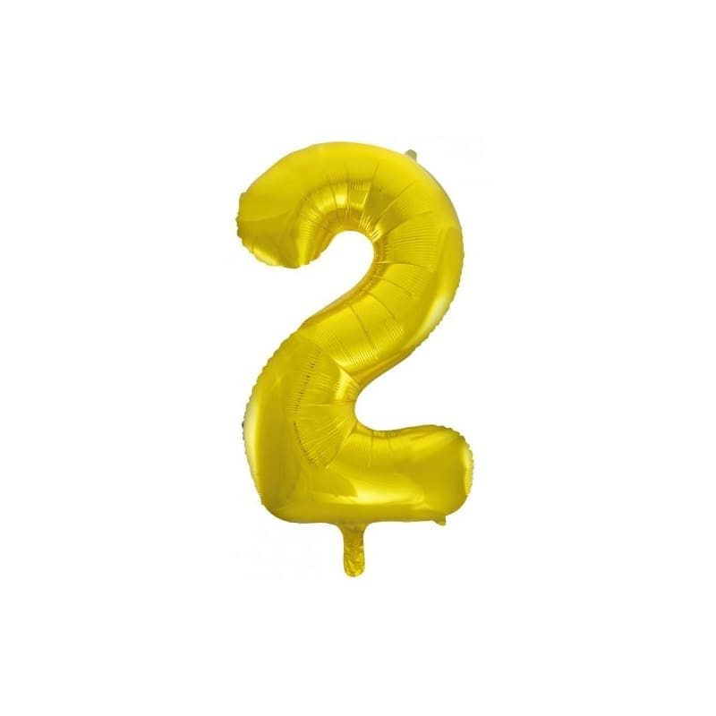 Foil Shape Number 2 Gold 86cm