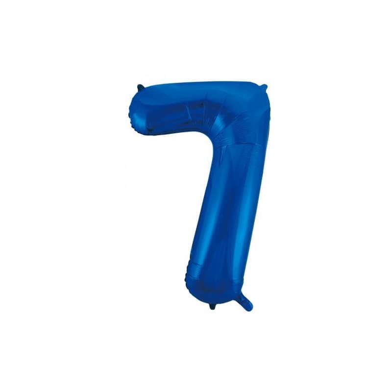 Foil Shape Number 7 Royal Blue 86cm