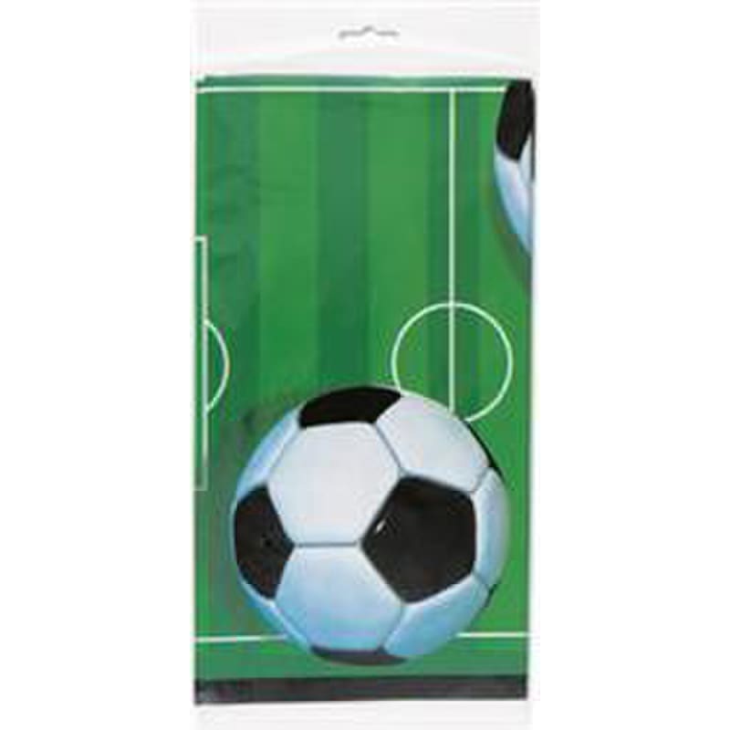 Soccer Ball Tablecloth Rect Plastic