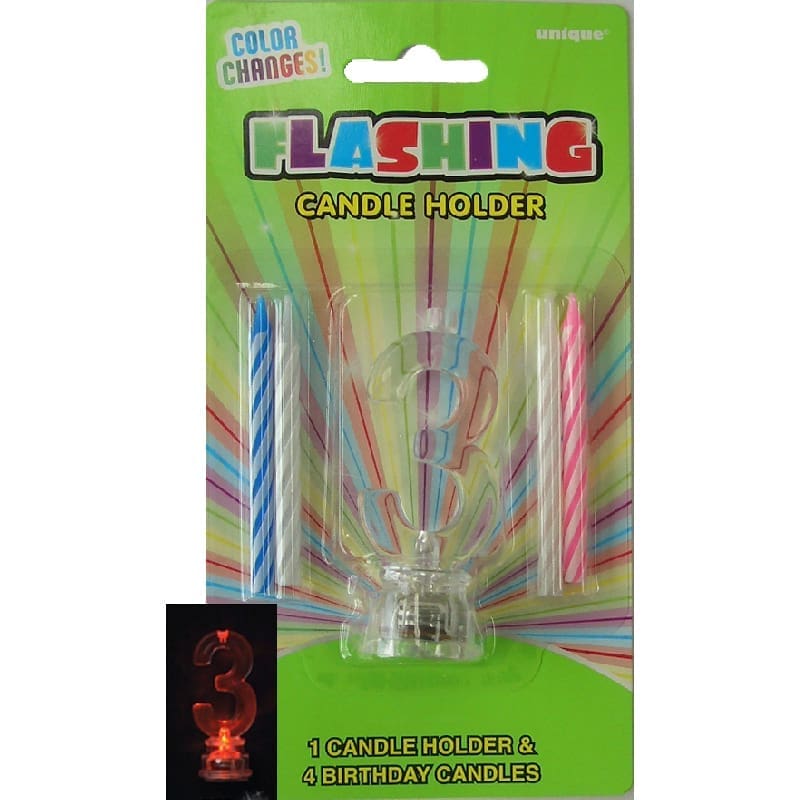 Flashing Birthday Candle 3 NLA