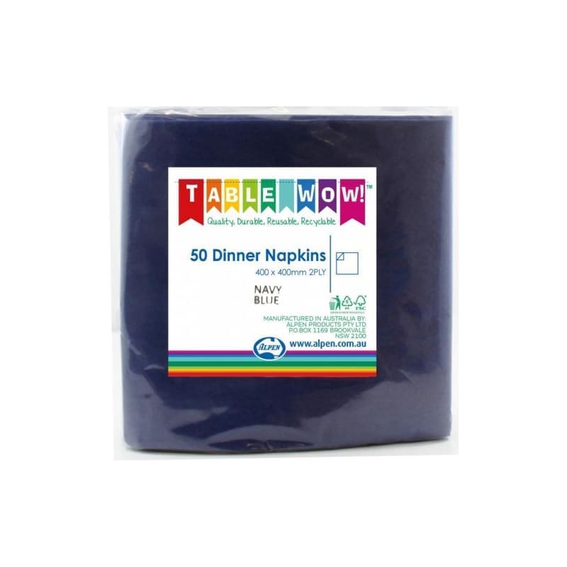 Napkins Dinner 400mm Royal Blue Pk50