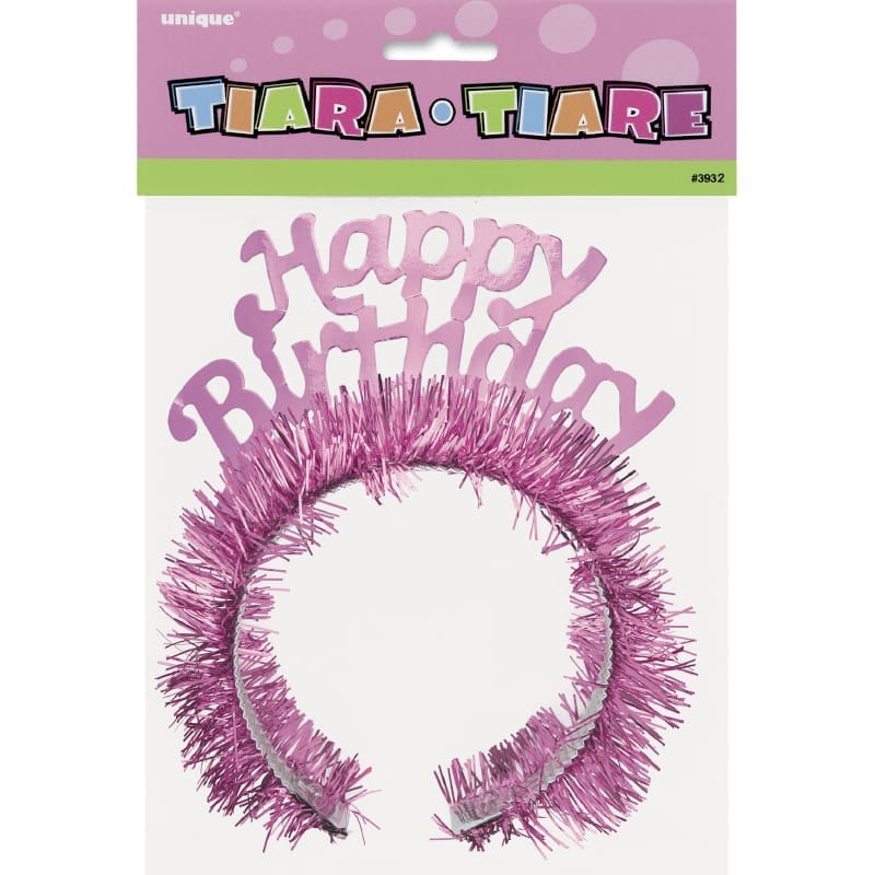 Tiara Happy Birthday Pink DNR