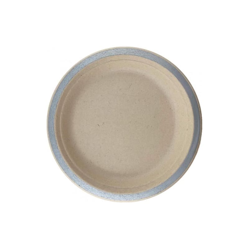 Plates Sugar Cane 180mm Silver Pk10