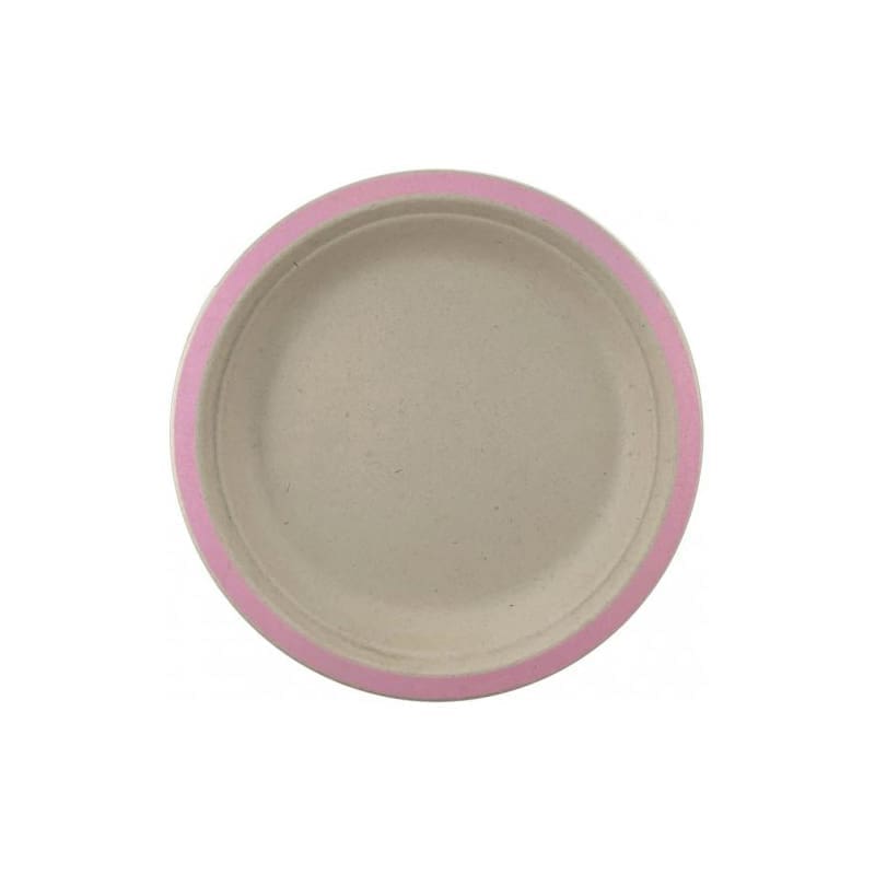 Plates Sugar Cane 180mm Light Pink Pk10