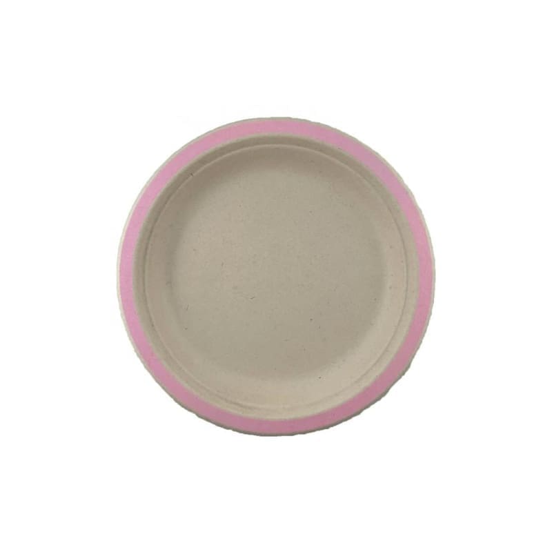 Plates Sugar Cane 230mm Light Pink Pk10