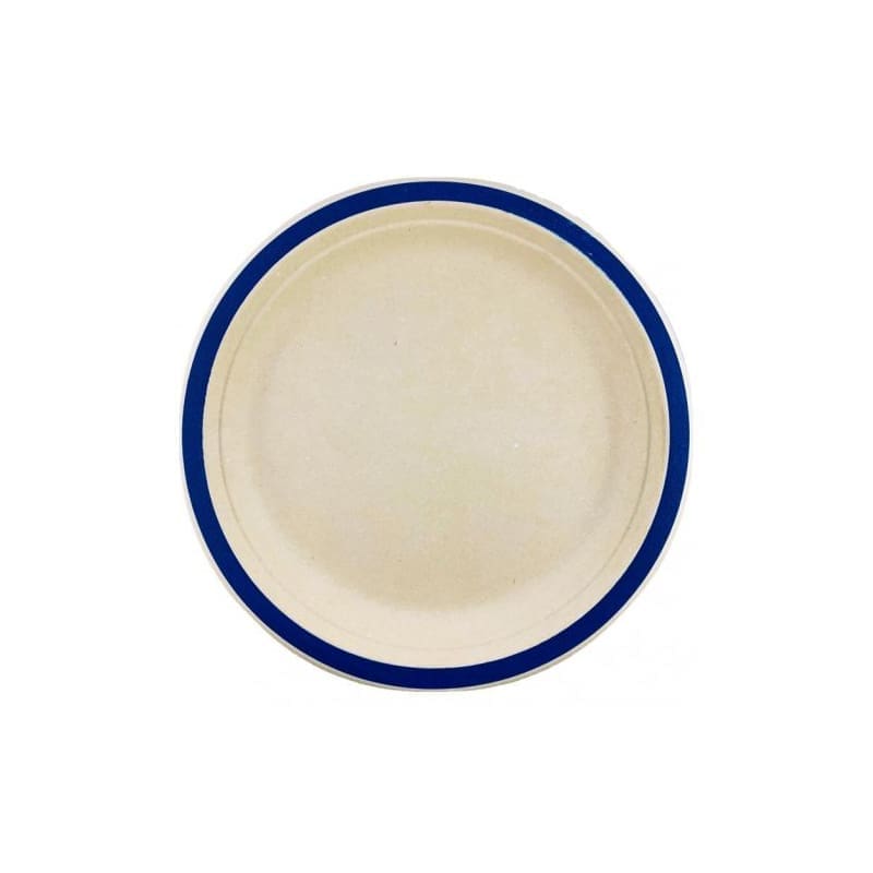 Plates Sugar Cane 230mm Royal Blue Pk10