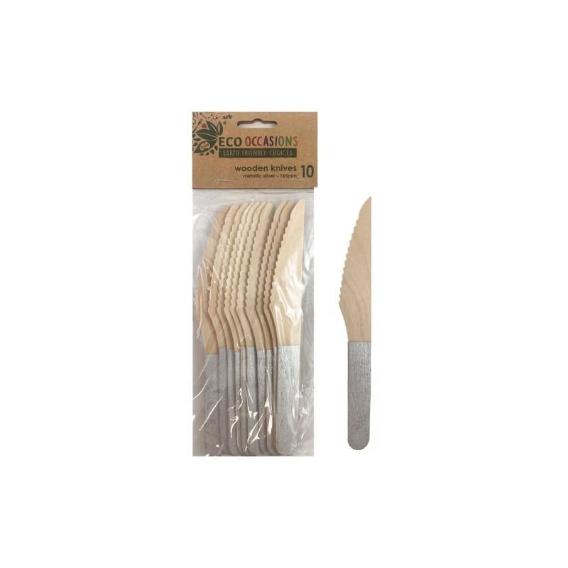 Knives Eco Wooden Silver Pk10