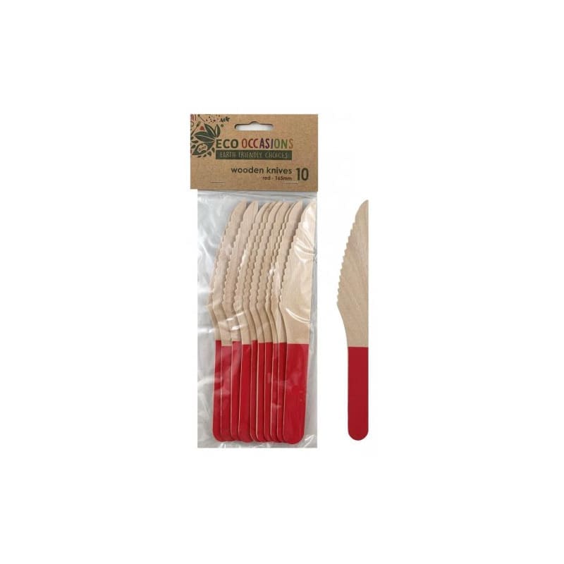 Knives Eco Wooden Red Pk10