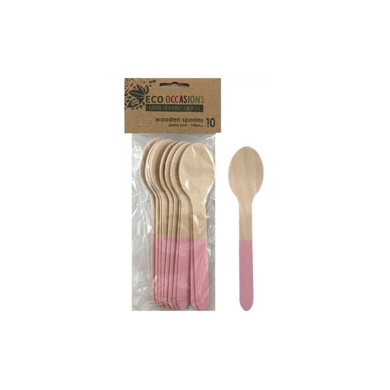 Spoons Eco Wooden Light Pink Pk10