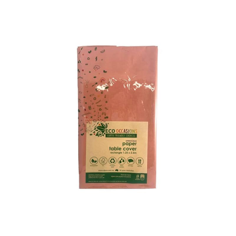 Tablecloth Rect Paper Rose Gold