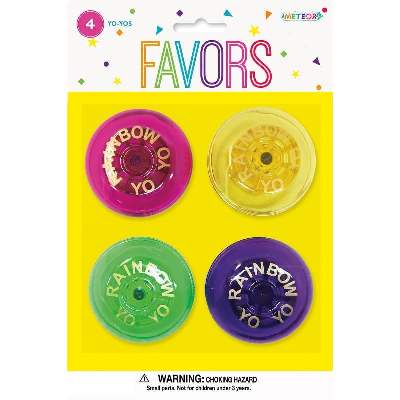 Yo Yos Asst Colours Pk4