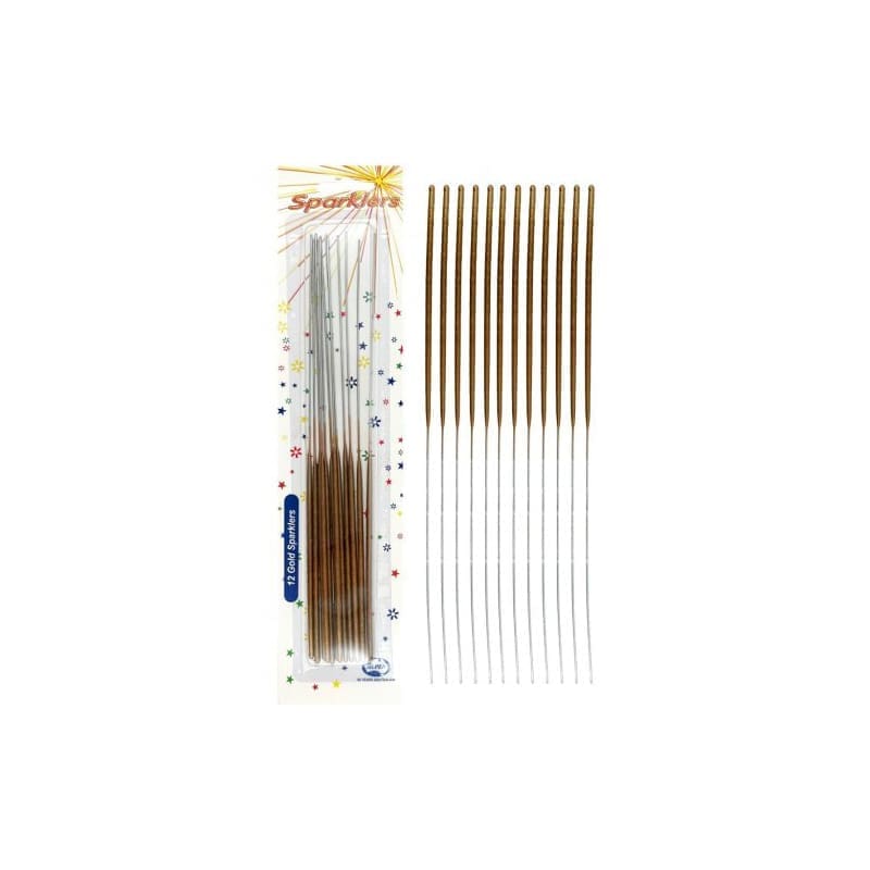 Sparklers 25cm Gold Pk12