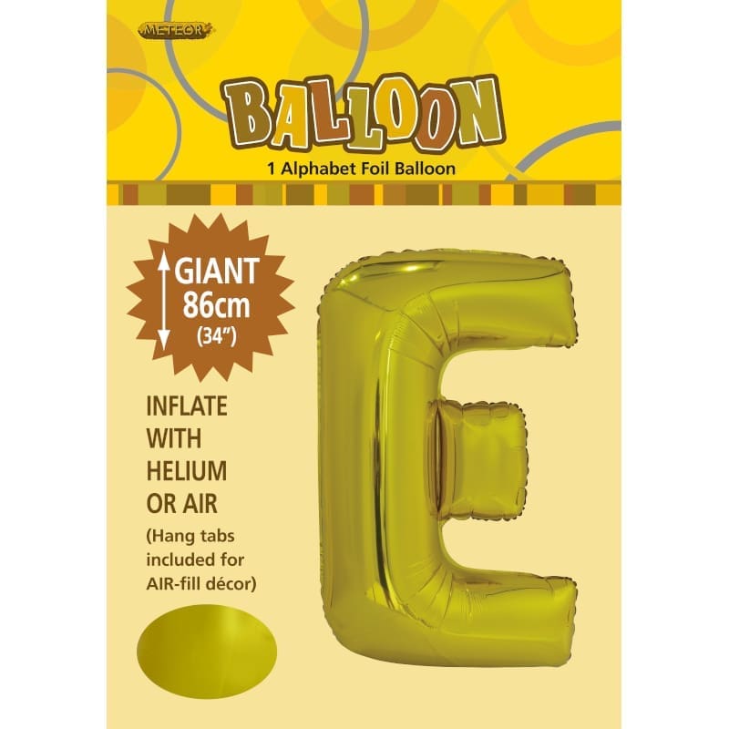 Foil Shape Letter E Gold