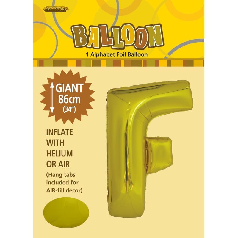 Foil Shape Letter F Gold