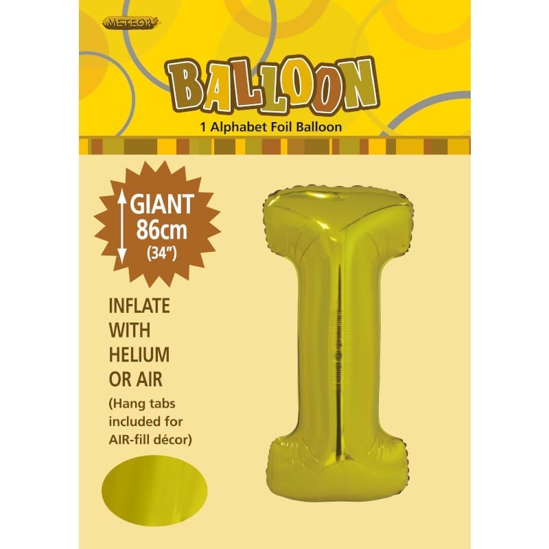 Foil Shape Letter I Gold