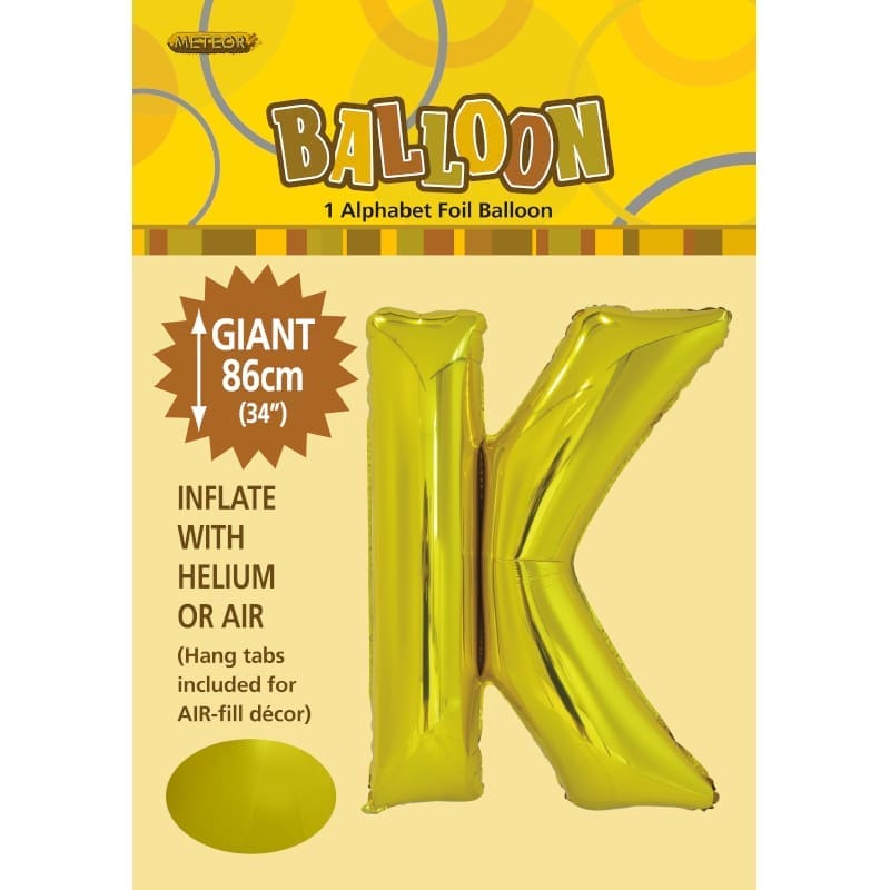 Foil Shape Letter K Gold