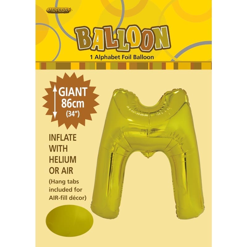 Foil Shape Letter M Gold