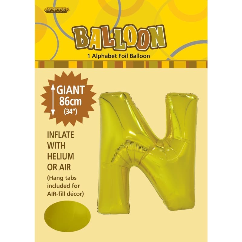 Foil Shape Letter N Gold