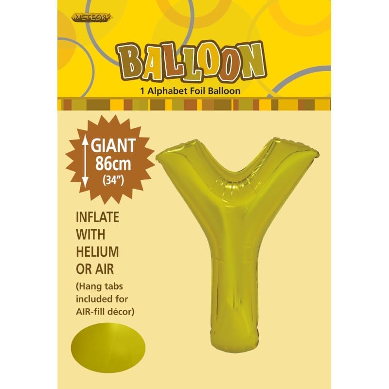 Foil Shape Letter Y Gold