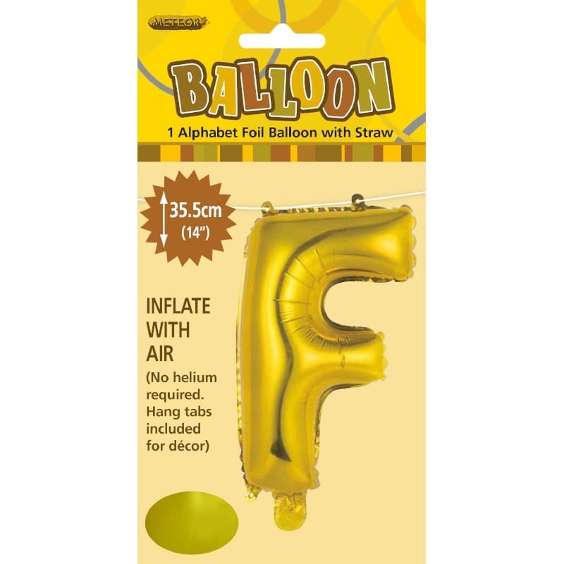 Foil Mini Shape 35cm Letter Gold F