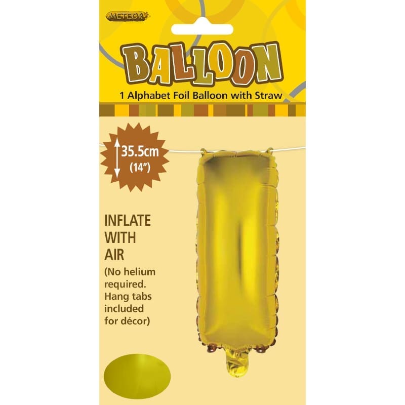 Foil Mini Shape 35cm Letter Gold I