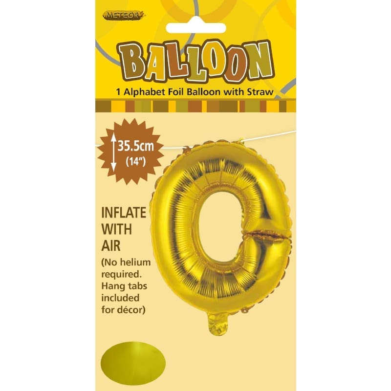 Foil Mini Shape 35cm Letter Gold O