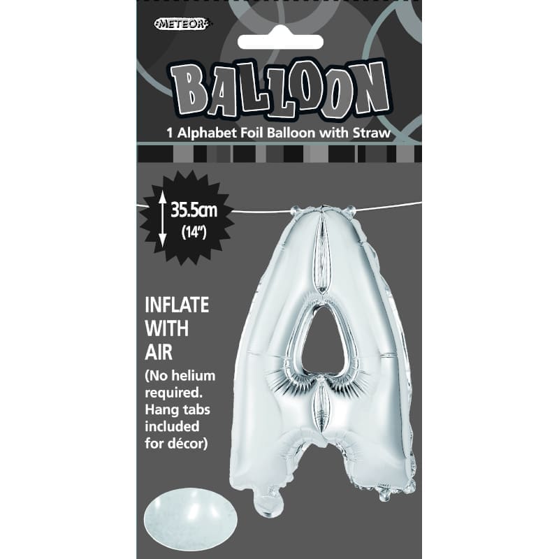 Foil Mini Shape 35cm Letter Silver A