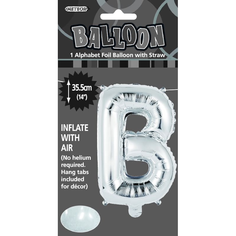 Foil Mini Shape 35cm Letter Silver B
