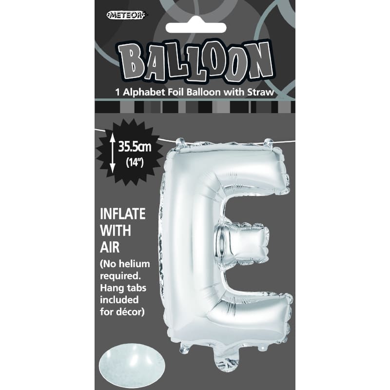 Foil Mini Shape 35cm Letter Silver E