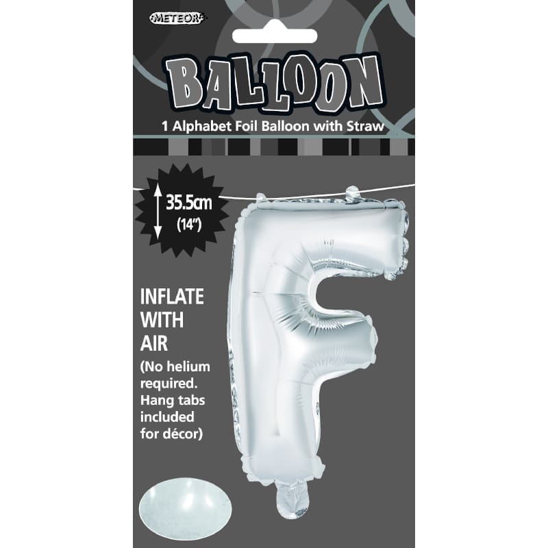 Foil Mini Shape 35cm Letter Silver F