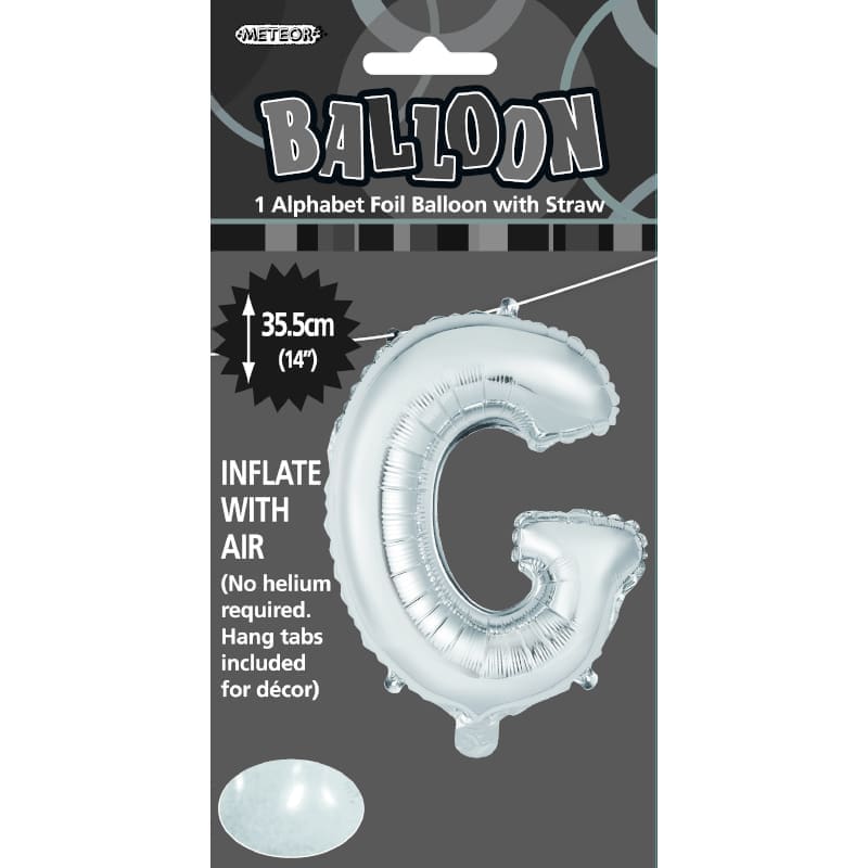 Foil Mini Shape 35cm Letter Silver G