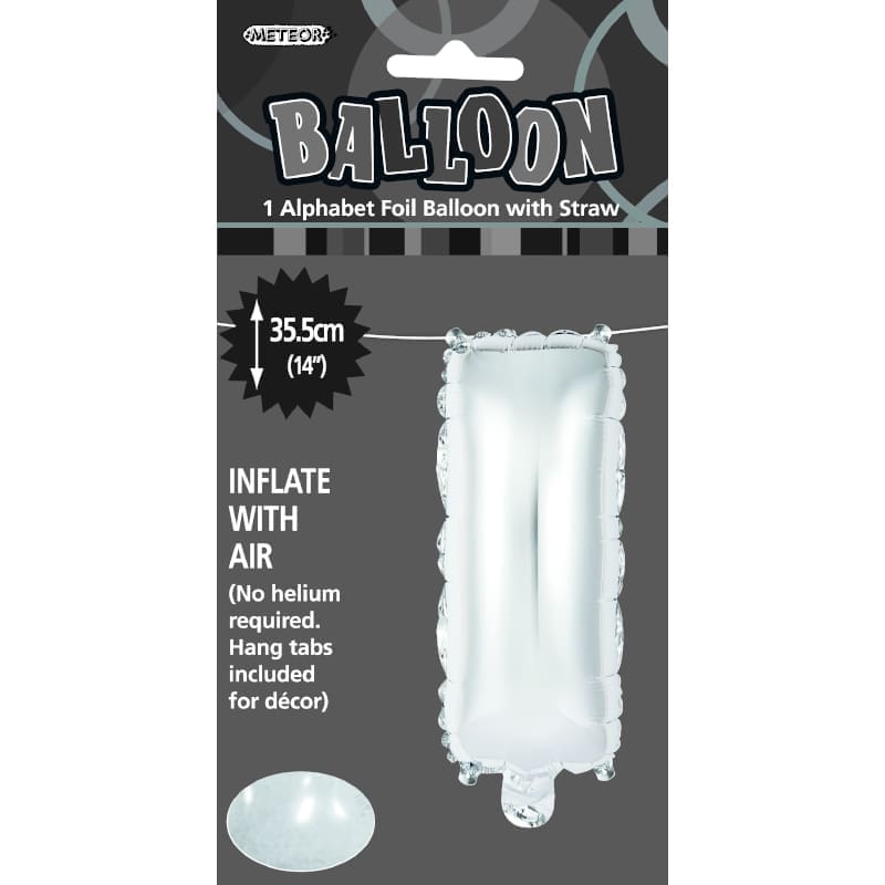 Foil Mini Shape 35cm Letter Silver I