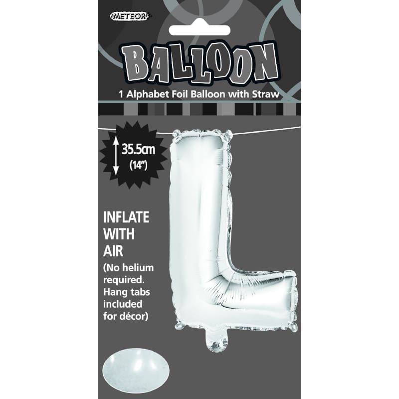 Foil Mini Shape 35cm Letter Silver L