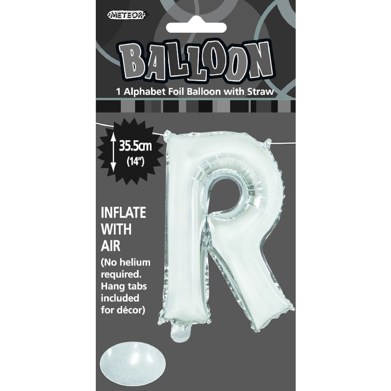 Foil Mini Shape 35cm Letter Silver R