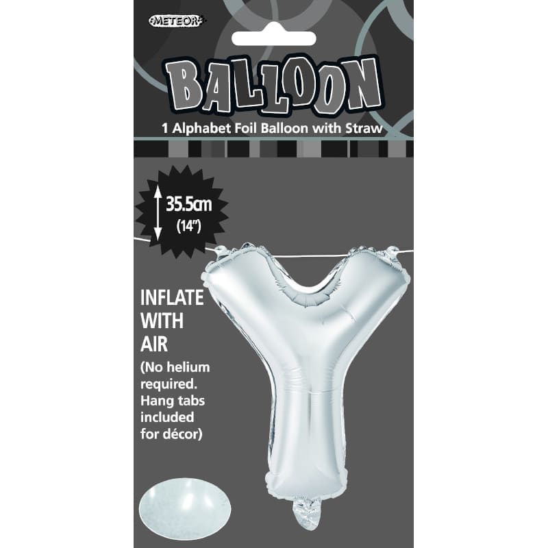 Foil Mini Shape 35cm Letter Silver Y